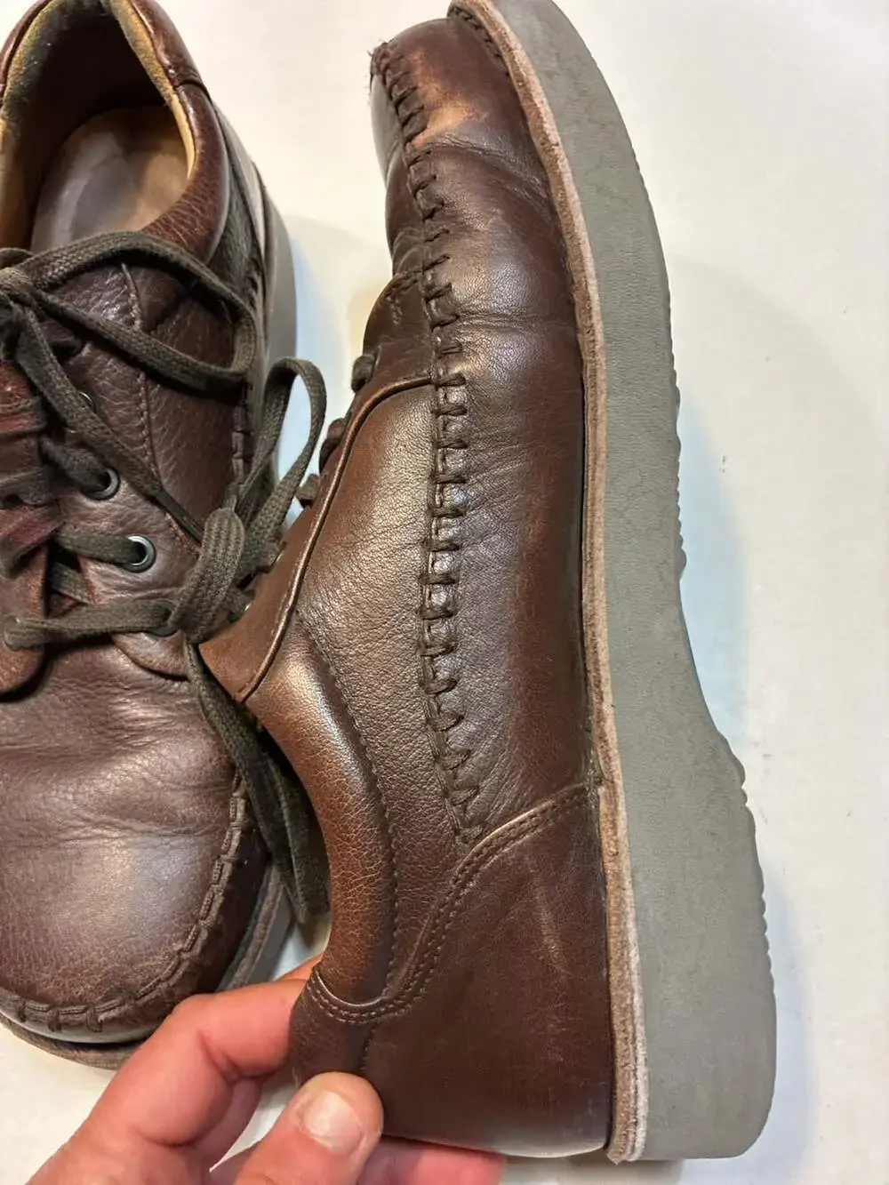 Samuel Hubbard Get-Up Men's Brown Leather Moc Toe Derby Shoes